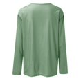 thumbnail image 5 of Rigardu Women's Round Neck Long Sleeve Top Solid Color Casual T Shirt Long Sleeve Shirts for Women Size:s-2xl, 5 of 5