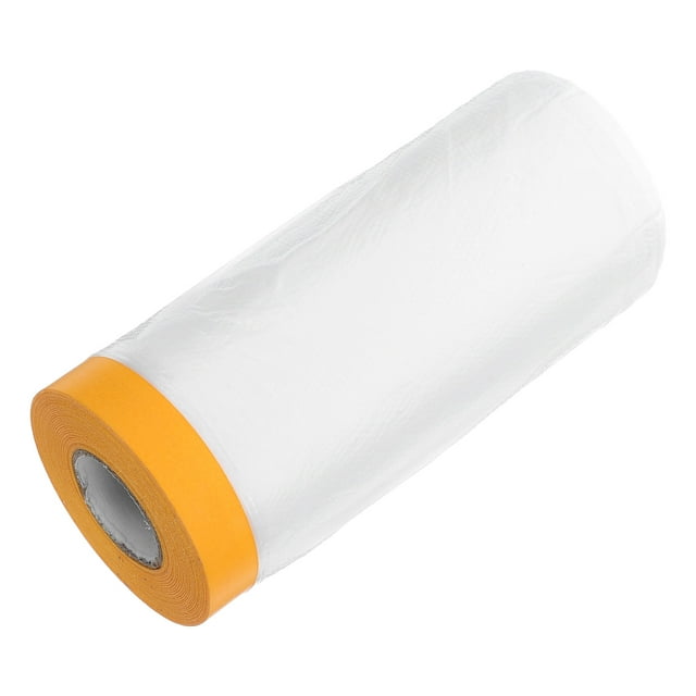 MOVTOTOP 1 Rouleau de Film Rétractable Transparent PE avec Positionnement Adhésif pour Isolation de Fenêtre Hivernale et Prévention des Tiraillements