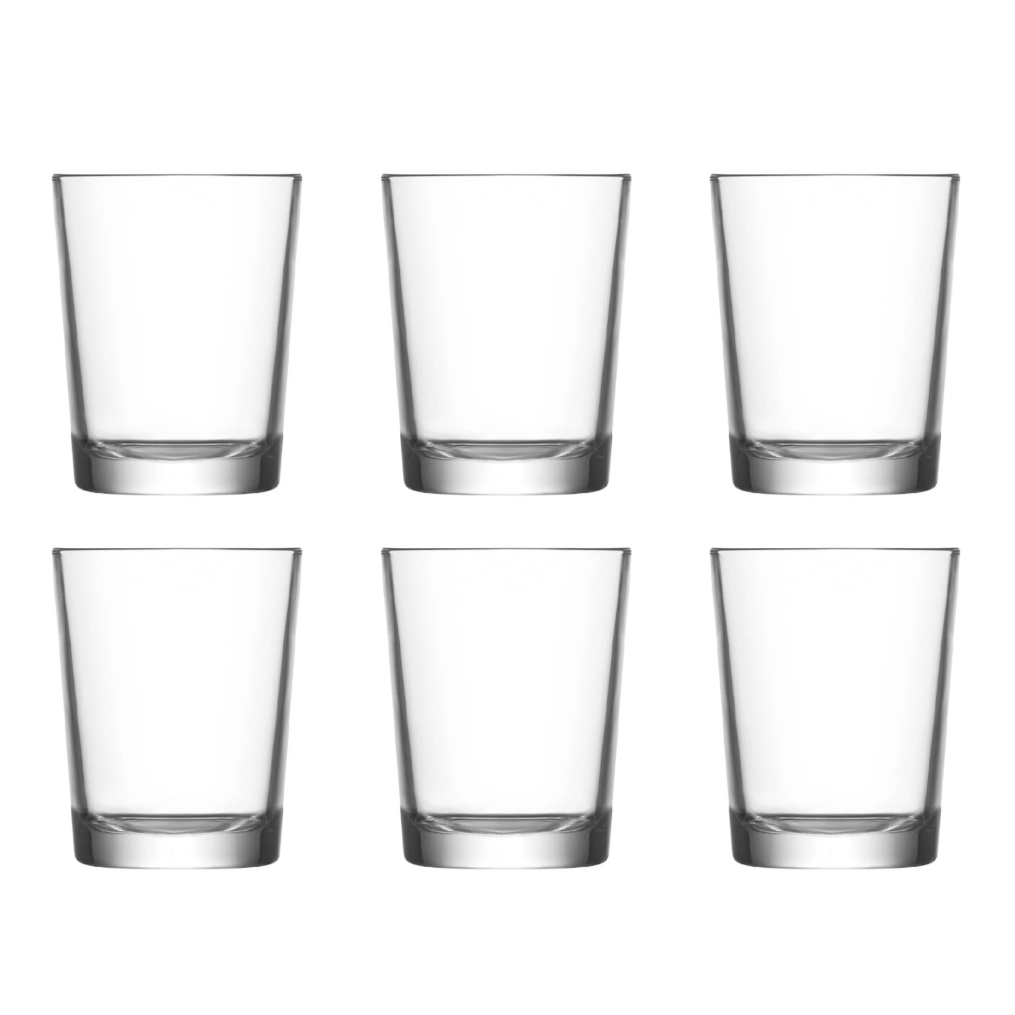 LAV Water Glass Set, Butterfly Design Drinking Glasses, Textured Water Cups,  6 Pcs, 8.5 Oz (255 cc) 