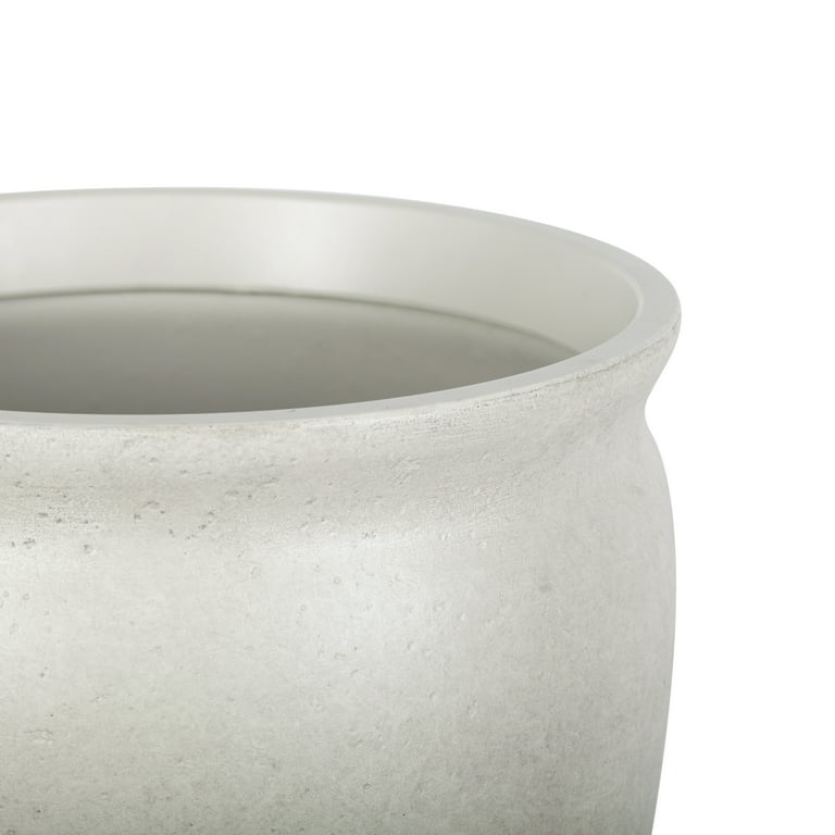 Better Homes & Gardens 14inch Hawthorn Planter Gypsum with Modern