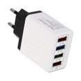 thumbnail image 4 of Cargador de viaje de color USB portátil de 4 puertos Cargador de carga rápida Adaptador de enchufe de la UE, 4 of 6