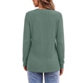 thumbnail image 3 of Fantaslook Long Sleeve Shirts for Women V Neck Textured Tops Fall Blouses Lightweight Tunic Pullover, 3 of 8
