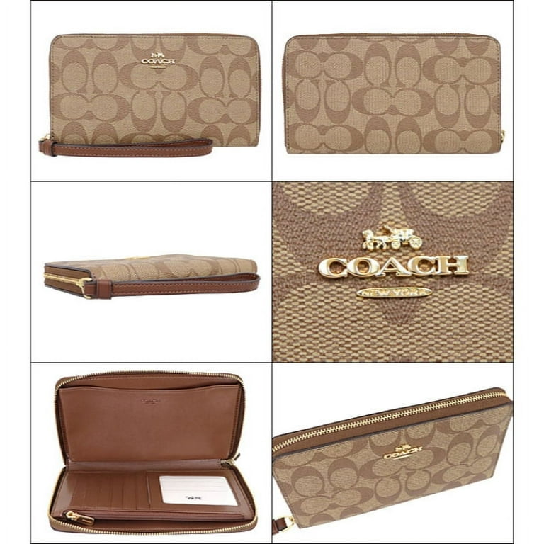 COACH SIGNATURE CANVAS LARGE WRISTLET + WHAT FITS INSIDE 