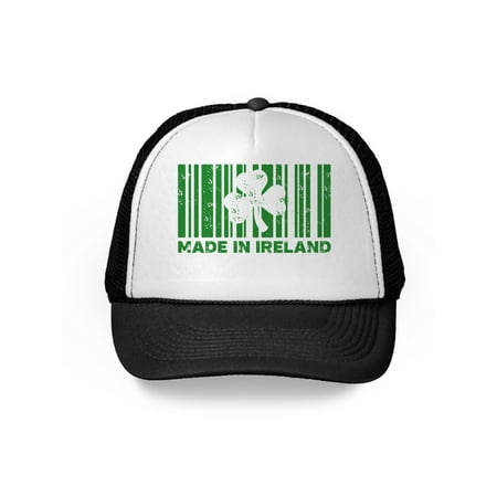 Awkward Styles Made in Ireland Trucker Hat Saint Paddy Gifts for Him and Her St Patrick's Day Hat Irish Party Lucky Charm Green Hat for St. Patrick's Day Party Proud Irish Ireland Trucker Hat Gift