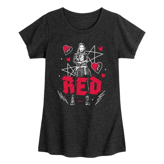 Descendants: Wicked Wonderland - Punk Red Fitted Short Sleeve Graphic T-Shirt
