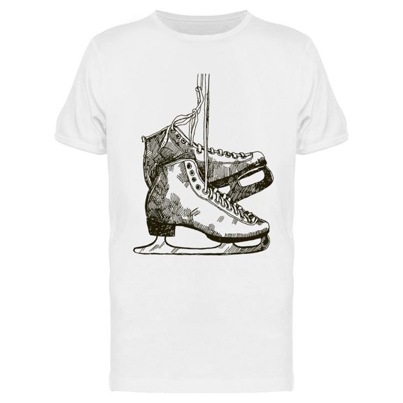 Hand Drawn Old Skates T-Shirt Men -Image by Shutterstock, Male XX-Large