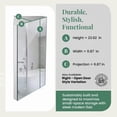 thumbnail image 5 of Infinity Mirror Corner Medicine Cabinet Wall Mount Stainless Steel Bathroom Storage 23.6" x 11.8" Opens to Right Renovators Supply, 5 of 19