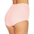 thumbnail image 2 of Bali Jacquard Shaping Brief, 2-Pack Sandshell Jacquard/Evening Blush 2XL Women's, 2 of 4