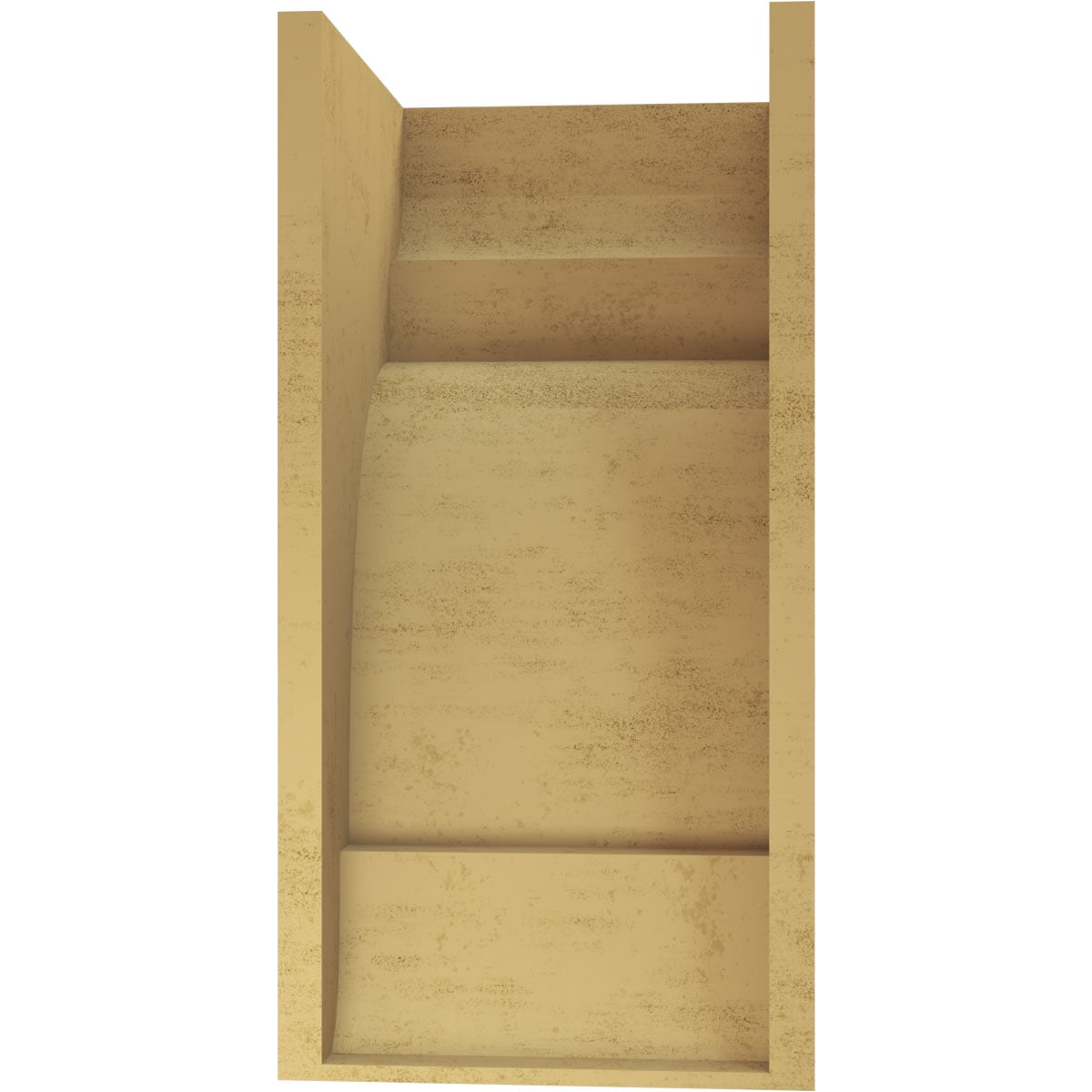 12"W x 12"D x 24"H Wide New Brighton Rough Cedar Woodgrain TimberThane Corbel, Primed Tan