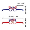 thumbnail image 3 of GFHFHITJ 4Th Of July Paper Eyeglasses Patriotic Party Glasses Star Heart Round Hat Shaped Holiday Eyewear Flag Eyeglasses Decorations Memorial Day Decor Kids Adults Party S Supplies Props, 3 of 8