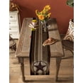 thumbnail image 2 of Western Star Farm Retro Wood Board Table Runner 13x36in Non-Slip Cotton Linen Table Runners, Country Style Dresser Scarves TableRunner for Dinner Kitchen Dining Wedding Party, 2 of 9