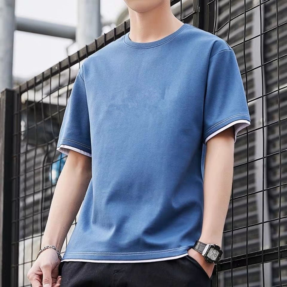 Camiseta De Algodón Básica Para Hombre - Corte Holgado, Manga Corta, Unisex - Suave, Lavable Y De Estilo Retro