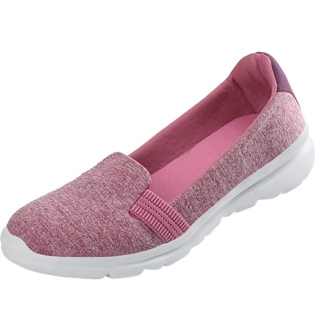 

Women s Slip on Loafers Lightweight Low-Top Flat Shoes Black Pink Gray Blue