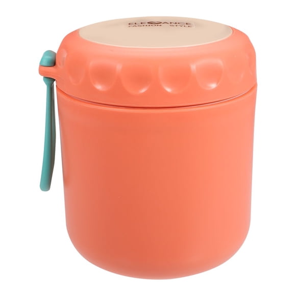 EIMELI Stainless Steel Soup Lunch Container Soup Holder Portable Food Container for Picnic School Office (450ML Red)
