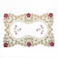 thumbnail image 1 of MYG Tissu de Table en Gaze Translucide pour Chemin de Table Brodé Dentelle Florale, 1 of 9