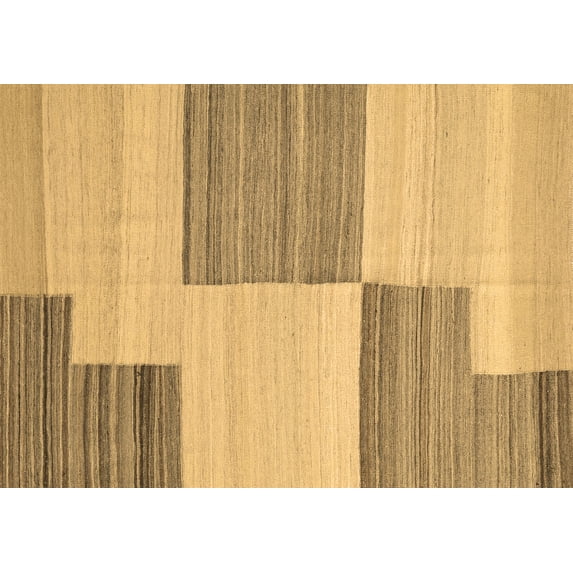Ahgly Company Indoor Rectangle Abstract Brown Contemporary Area Rugs, 5' x 7'