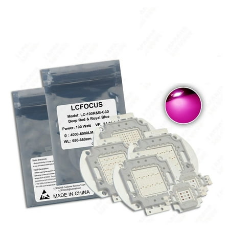 10W 20W 30W 50W 100W Deep Red 660nm + Royal Blue 440nm Grow LED Light Chip COB Lamp For Indoor Plant Fruit Flower Herb Higher Efficiency