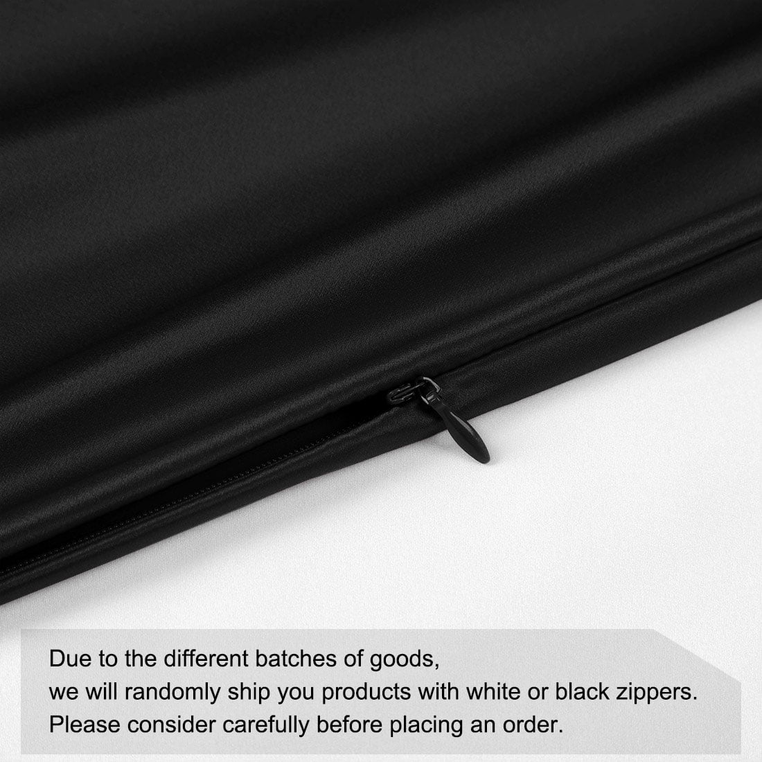 PiccoCasa Silk Pillowcase for Hair and Skin, 22 Momme Silk Pillow Cases Covers with Zip King Black