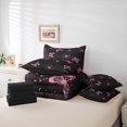 thumbnail image 6 of jejeloiu Butterfly 7-Piece Twin Bedding Sets,Rustic Flower Floral Bedding Comforter Set,Pink Dandelion Sheet Sets For Girls,Breathable Home Decor Reversible, 6 of 8
