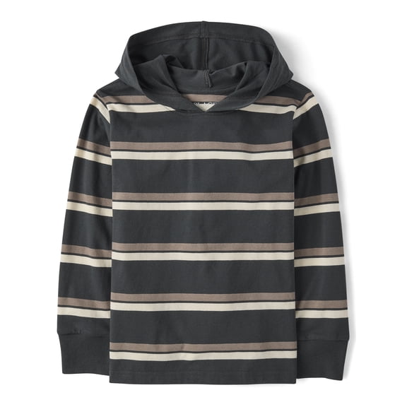 The Children's Place Boys Long Sleeve Stripe Hooded Top, Sizes XS-XXL