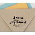 thumbnail image 4 of Printtoo Personalized Red Self Inking A Sweet Ending To A New Beginning Stamp Custom Wedding Favor Rubber Stamper-68 x 30 mm, 4 of 6