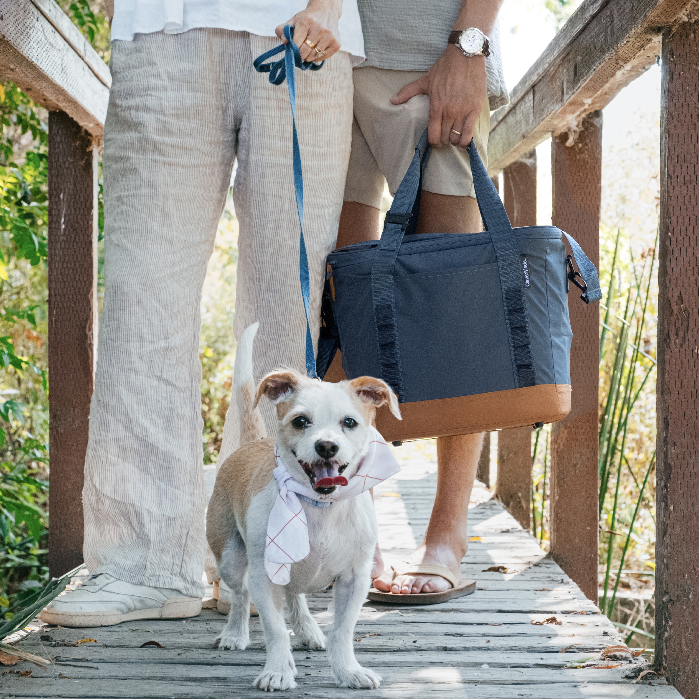 CleverMade Tahoe 30-Can Foldable Cooler Bag, Ocean Blue photo 3