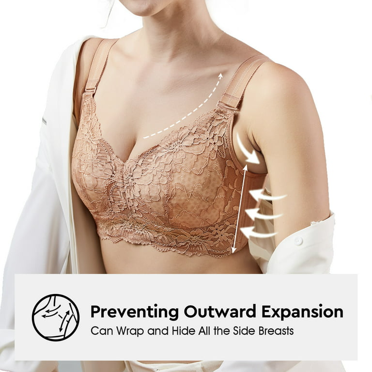 AILIVIN Wireless Bras for Women Full Figure Minimizer Women's Lace