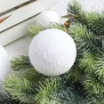 thumbnail image 5 of 60/6 piezas de bolas de nieve de espuma blanca para colgar en el árbol de Navidad, adornos de bolas de nieve artificiales falsas, suministros de decoración para fiestas de Año Nuevo, 5 of 5