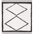 thumbnail image 2 of SAFAVIEH Carmella Christopher Geometric Polyester Shag Area Rug, Cream/Gray, 6'7" x 6'7" Square, 2 of 10