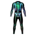 thumbnail image 5 of Tisuna Men'S Halloween Stage Jumpsuit Skeleton Print Zipper Front Tight Bodysuit For Theme Party Performance Wear Size M, 5 of 5