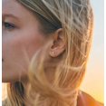 thumbnail image 3 of 2 set 14K Gold Plated Girls Sterling Silver Earrings | Pave Cubic Zirconia Gold, 3 of 4
