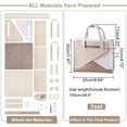 thumbnail image 2 of Handmade Tote Bag Making Kits DIY Imitation Leather Handbag Making Kit DIY Personalized Bag Stitching Set Sewing Handicraft Shoulder Bag Making All Accessories 9.8x4.7X 7.8 Inch, 2 of 6