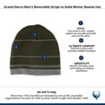 thumbnail image 4 of Grand Sierra  Reversible Stripe to Solid Winter Beanie Hat (Men), 4 of 4