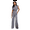 Gray, variant on Women'S Round Neck Pleated Sleeveless Casual Suit,Sleeveless Crewneck Vest Wide Leg Pantsuit Business Sets with Pocket Light Gray M