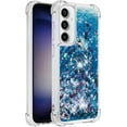 thumbnail image 2 of Slim Fit Phone Case for Samsung Galaxy S23 FE, Glitter Liquid Quicksand Effect Silicone Soft TPU Case with Camera Lens and Screen Protection Case for Galaxy S23 FE,LSWT Blue, 2 of 14