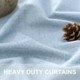 thumbnail image 3 of Total Blackout Baby Blue Linen Curtains 108 Inches Long 2 Panel Set Light Blue Pale Sky Colored Floor to Ceiling Thermal Spring Summer Curtain for Living Room Bedroom Patio Sliding Door Drape Back Tab, 3 of 18