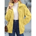 thumbnail image 5 of Women'S Long Sleeve Full Zip Soft Warm Fleece Jacket Yellow XL, 5 of 7