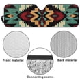 thumbnail image 6 of Yuyamidu Aztec Navajo Windshield Sun Shade Compatible with Wrangler JK JKU TJ 1997-2018, Foldable Sun Visor Blocks UV Rays, 6 of 7
