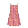 thumbnail image 6 of Nmnitkp Girl Dresses Cute Summer Sundress Boho Strap Casual Sleeveless Tiered Cami Dresses Pink,7 Years, 6 of 7