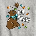 thumbnail image 3 of Instant Message - Oh Snap Chocolate Bunny - Toddler And Youth Crewneck Fleece Sweatshirt, 3 of 6