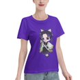 thumbnail image 2 of Women's Basic Short Sleeve T-Shirt Demon Slayer Butterfly Ninja, 2 of 6