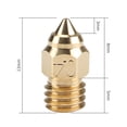 thumbnail image 3 of Boquilla extrusora de latón, cabezal de impresora de rosca Hotend MK8 para filamento CR-6 SE de 1,75mm, 3 of 5