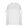 thumbnail image 5 of Long Sleeve Shirts For Women Casual White Sweatshirt With Pockets Sweaters Pullover Oversized Sweatshirt Graphic Long Sleeve Blouses Casual My Items, 5 of 6