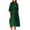 Army Green, variant on MIUOWANP Winter Dresses for Women 2024 Trendy Women's Casual Loose Solid Color Three Quarter Sleeved V-neck Lantern Sleeve Dress