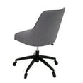 thumbnail image 4 of Steve Silver Kinsley Swivel Gray Upholstered Desk Chair, 4 of 6