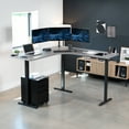 thumbnail image 3 of VIVO Dark Gray / Black Electric 71" x 71" Curved Corner Stand Up Desk, 3 of 8