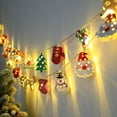 thumbnail image 1 of Cadena de luces LED de hierro para Navidad, diseño de árbol de Navidad, muñeco de nieve, Papá Noel, luces a batería, USB, 1 of 6