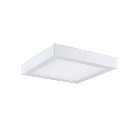 

Run Bison 7 Inch Square 5CCT Color Selectable Surface Mount Panel Light Fixture White Finish