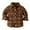 Coffee, variant on LYHaoo Toddler Boys Girls Shirt Coat Jacket Plaid Long Sleeve Kids Lapel Button Tops Outwear Basic Comfort Tees Sizes 18-24 Months Brown
