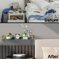thumbnail image 6 of Glass Shelf for Bathroom Wall Sheves 24 inch Rectangular Stainless Steel Tempered Glass Modern Stainless Steel Wall Mount Accessories Organizers Storage (Brushed Nickel, 24‘’), 6 of 8